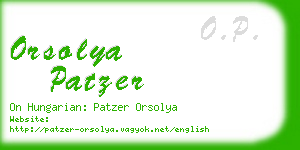 orsolya patzer business card